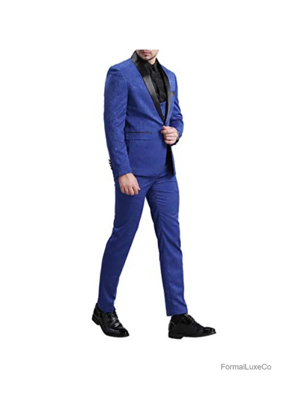 Men's Slim Fit 3 Piece Tuxedo Set Shawl Lapel Suit